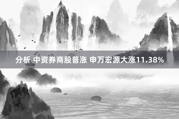 分析 中资券商股普涨 申万宏源大涨11.38%