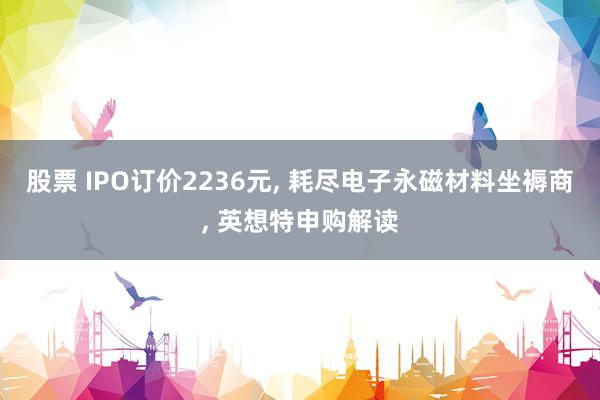 股票 IPO订价2236元, 耗尽电子永磁材料坐褥商, 英想特申购解读