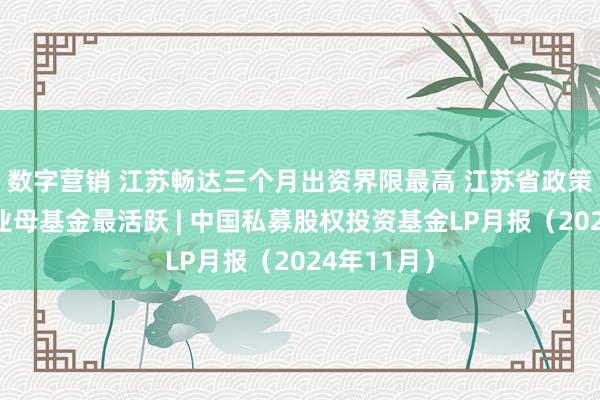 数字营销 江苏畅达三个月出资界限最高 江苏省政策性新兴产业母基金最活跃 | 中国私募股权投资基金LP月报（2024年11月）