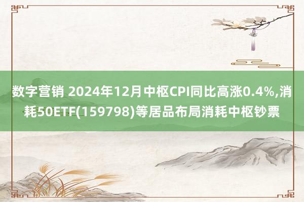 数字营销 2024年12月中枢CPI同比高涨0.4%,消耗50ETF(159798)等居品布局消耗中枢钞票