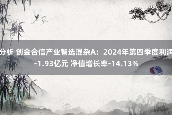 分析 创金合信产业智选混杂A：2024年第四季度利润-1.93亿元 净值增长率-14.13%