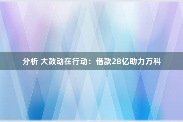 分析 大鼓动在行动：借款28亿助力万科