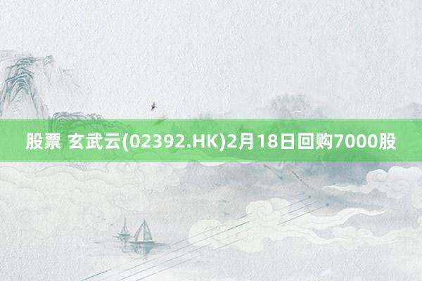 股票 玄武云(02392.HK)2月18日回购7000股