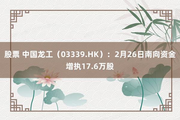 股票 中国龙工（03339.HK）：2月26日南向资金增执17.6万股